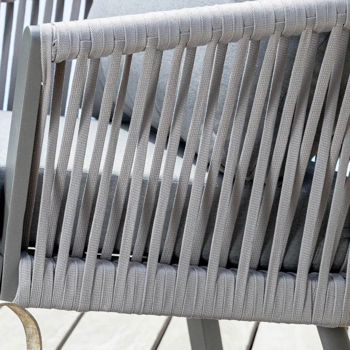 Salon de jardin en aluminium 2 places 3 pcs Amalfi Gris anthracite