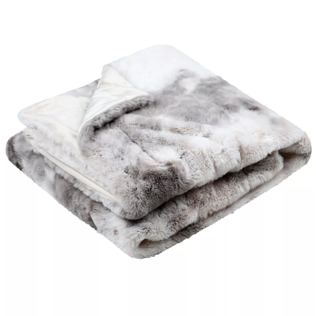 eminza Plaid fausse fourrure (180 x 220 cm) Harald Beige