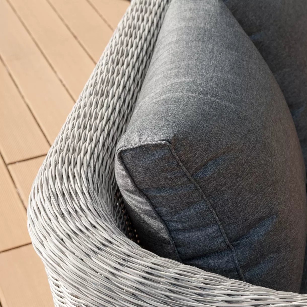 Conjunto de jardÃ­n Calvi Gris - 4 plazas