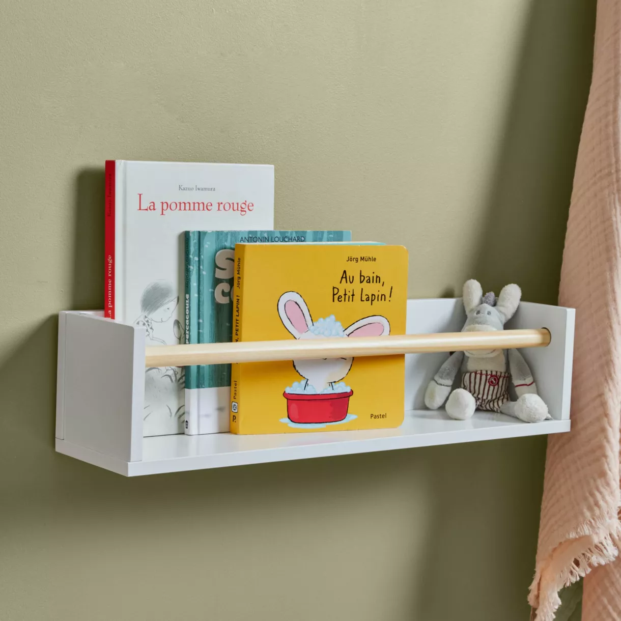 Wandregal Kinderzimmer 1 Ebene (H12 cm) Zoa Weiß