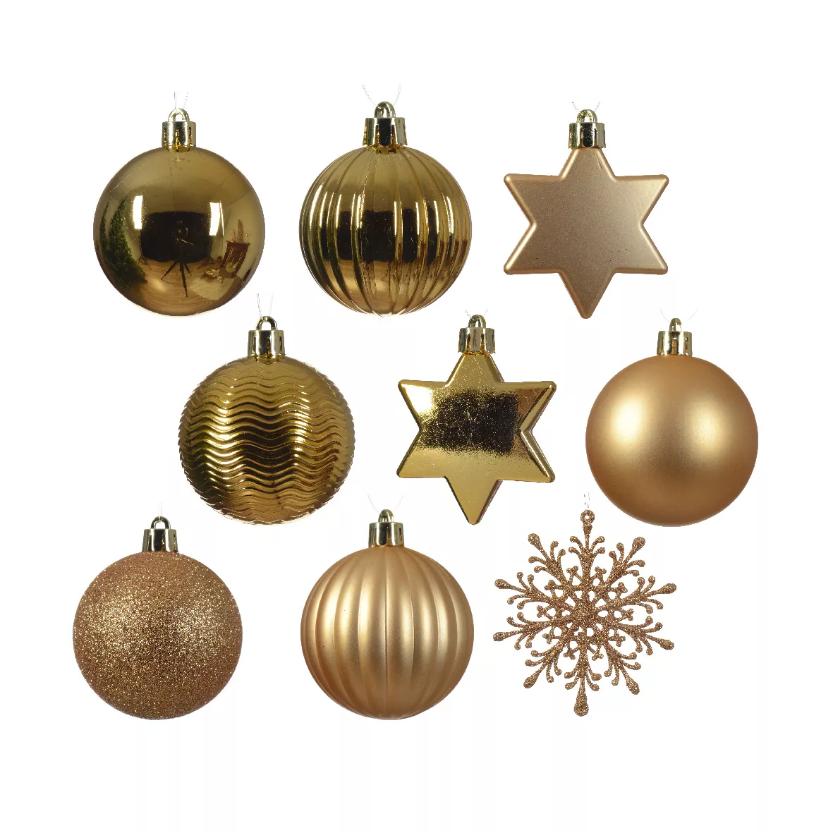 Kit de decoración de árbol de Navidad (40 piezas) Cristal Oro