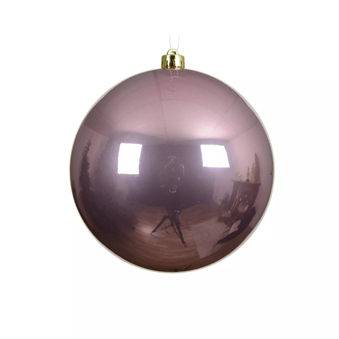 1 Boules polystyrene dia14cm Vieux rose ALPINE