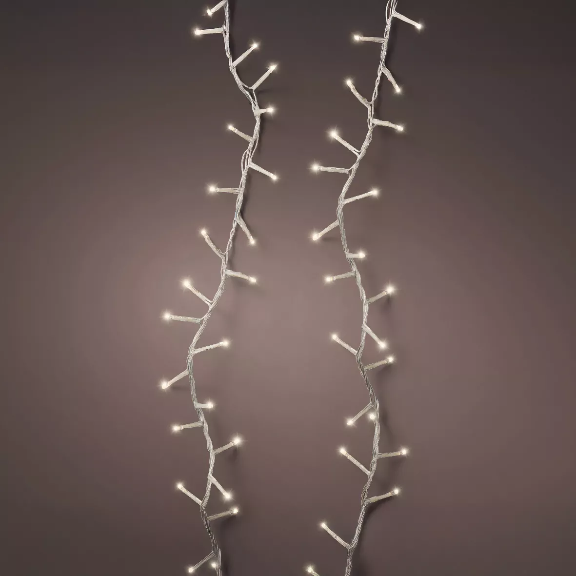 Guirlande lumineuse 11 m 500 LED câble transparent Luxe Blanc chaud