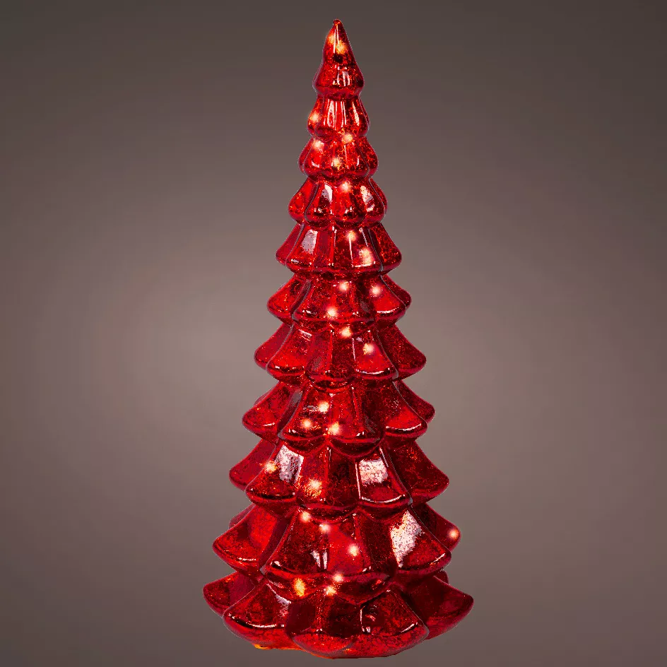 1 Micro LED sapin intŽrieur dia14.50-H32cm-20L rouge/blanc chaud 