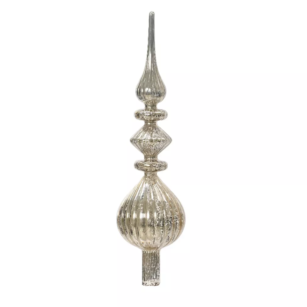 1 Cimier verre dia9-H35cm argent MOD A 