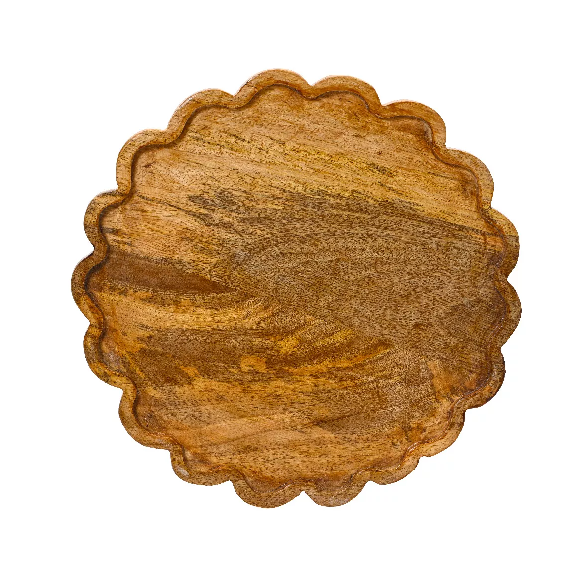 1 Assiette bois de manguier L29.50-W29.50-H2cm naturel 