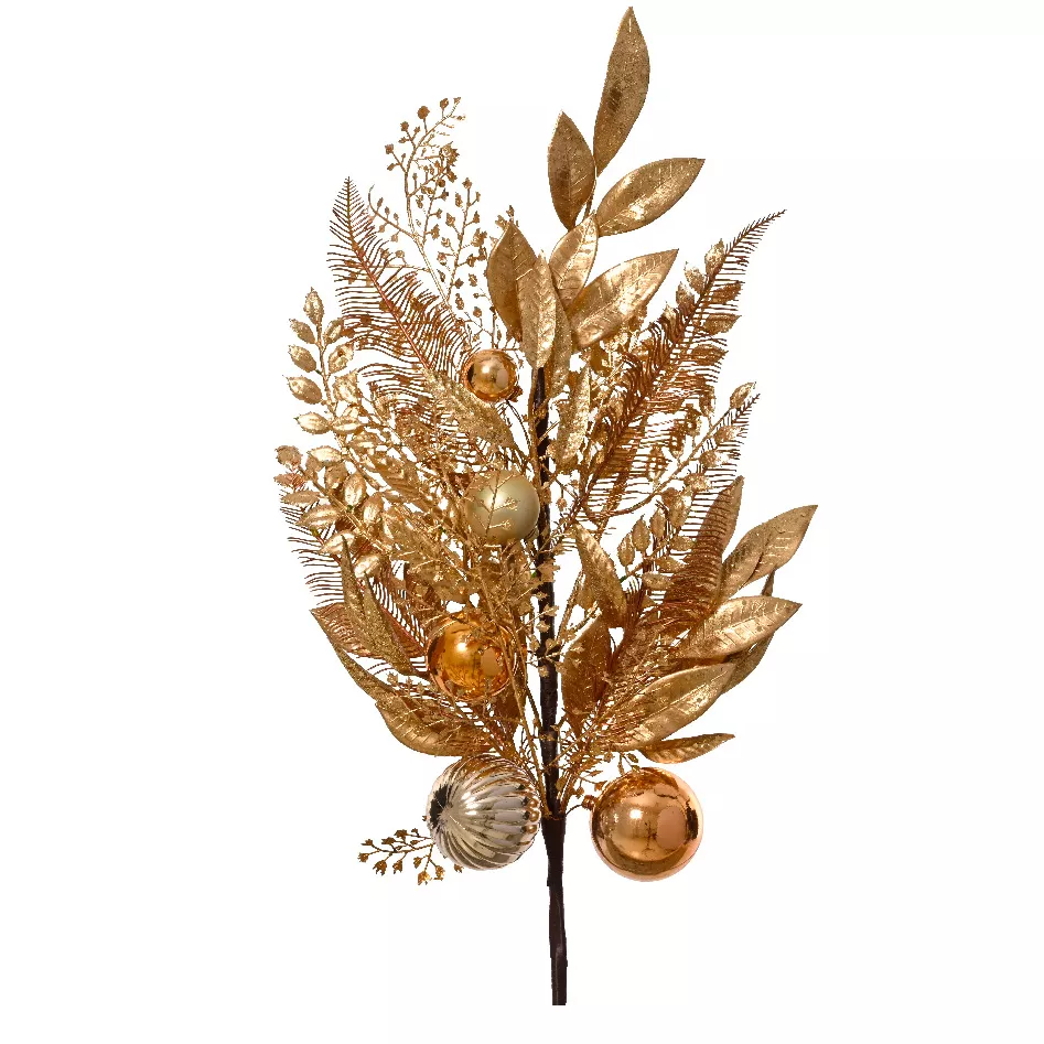 1 Branche pe L23-W7-H75cm cuivre/or 