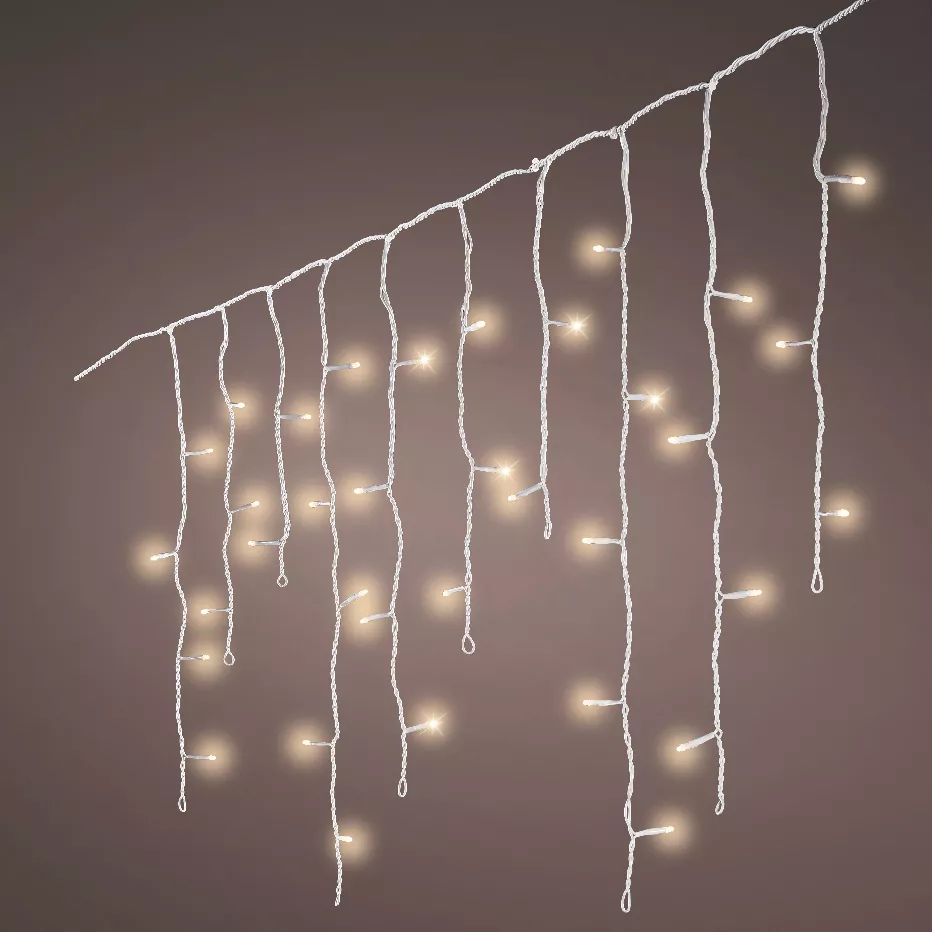 Stalactite lumineuse à piles 14 m 384 LED Durawise Blanc chaud