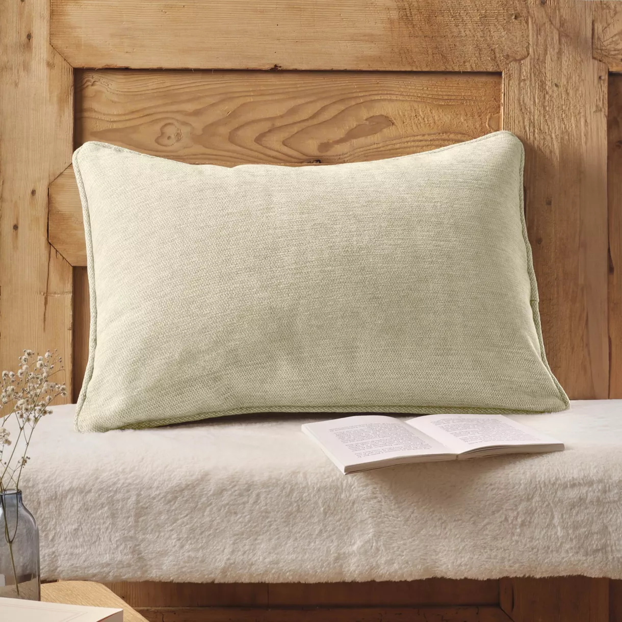 Coussin rectangulaire tissé (40 x 60 cm) Magnus Beige