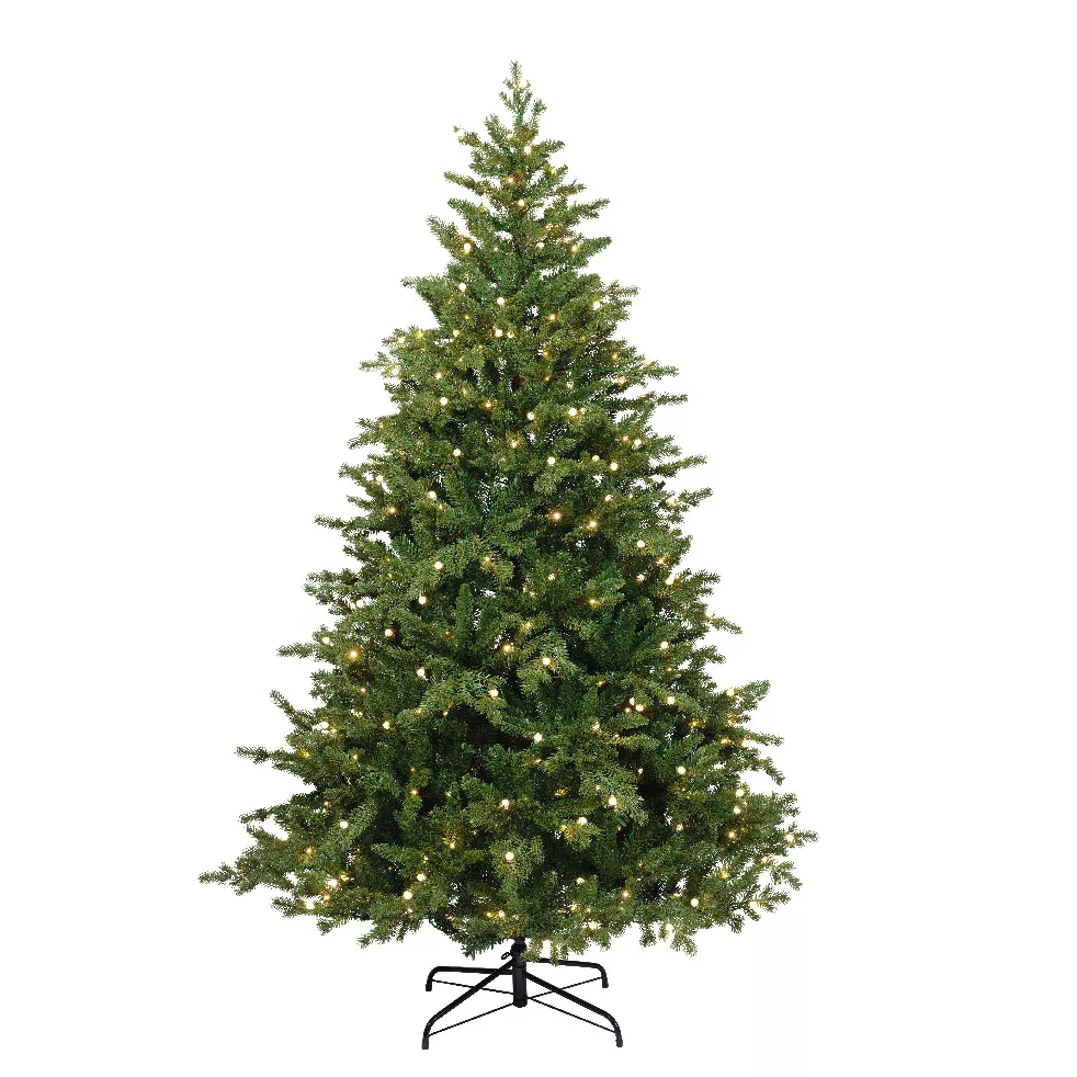 Sapin de Noël artificiel lumineux 350 LED H180 cm Idaho Vert sapin