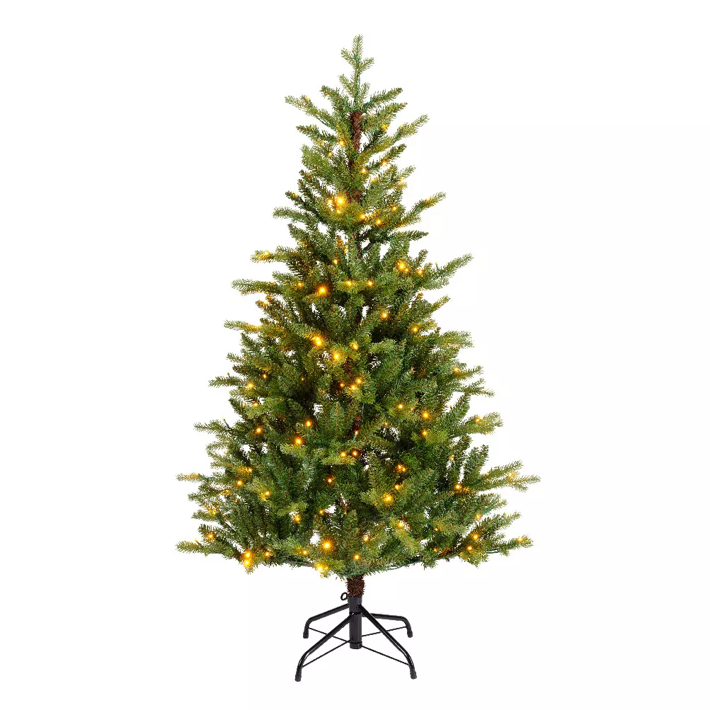 Sapin de Noël artificiel lumineux 320 LED H180 cm Allix Vert sapin