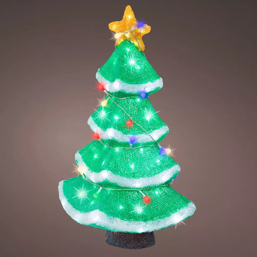 1 LED sapin extŽrieur L37.00-W37.00-H56.00cm-120L vert/blanc froid 