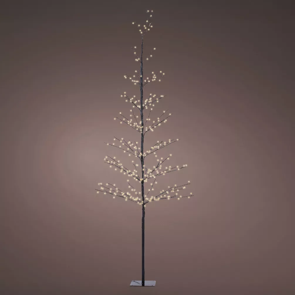 1 Micro LED sapin extŽrieur dia75.00-H180.00cm-360L noir/blanc chaud 