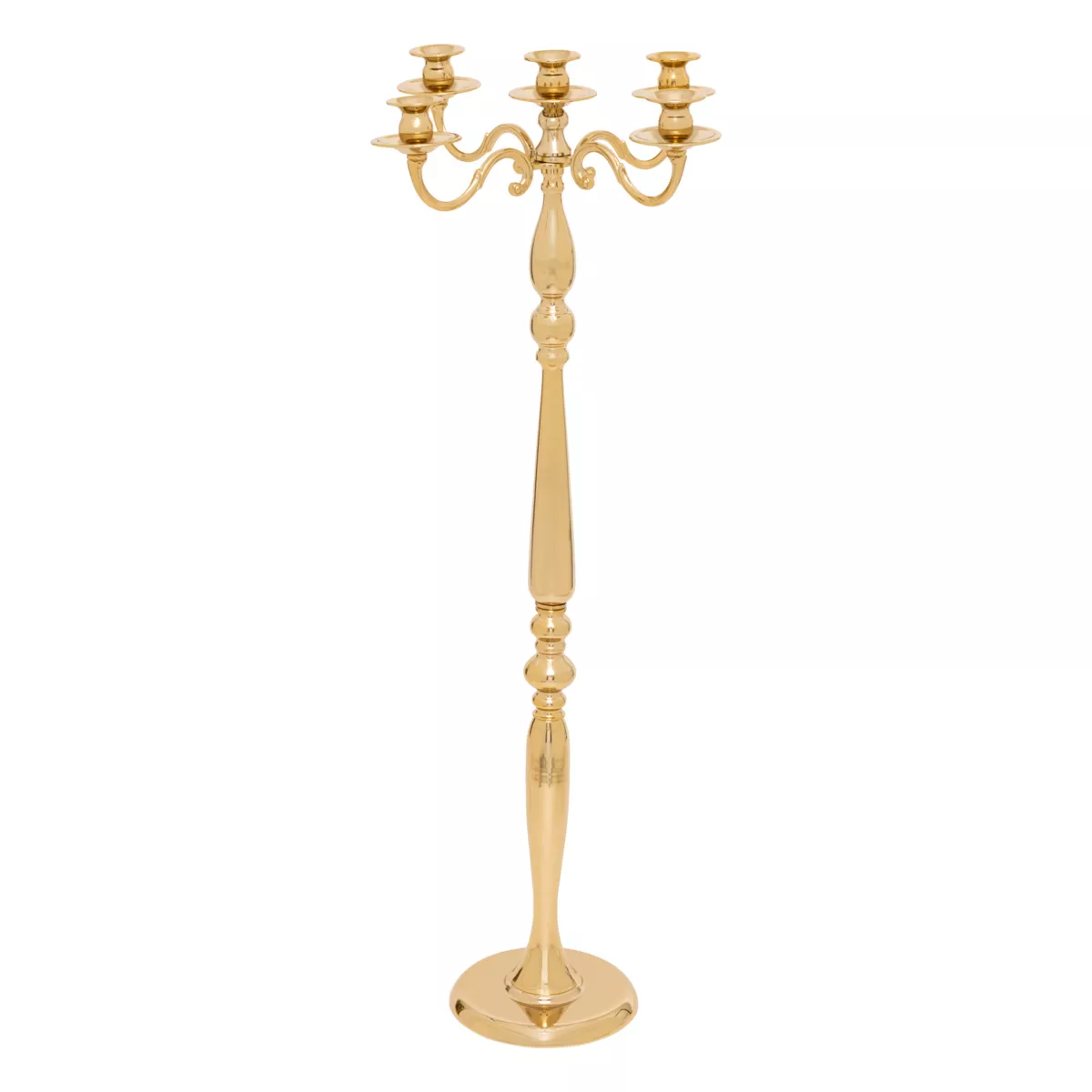 Gran Candelabro de metal (H100 cm) Navidad festiva Dorado