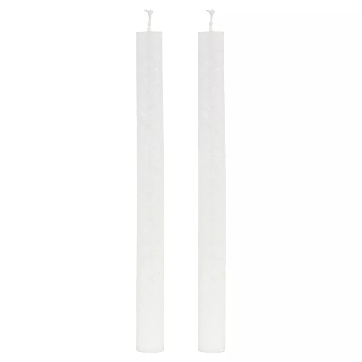 Lote de 2 velas de palo (H25cm) Chandelier Blanco esmerilado