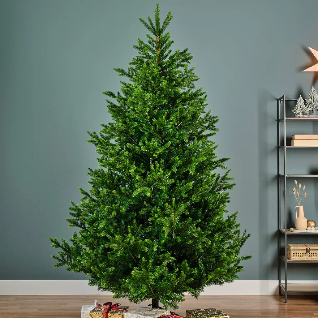 Sapin artificiel de Noël H210 cm Abies Nordmann Vert sapin