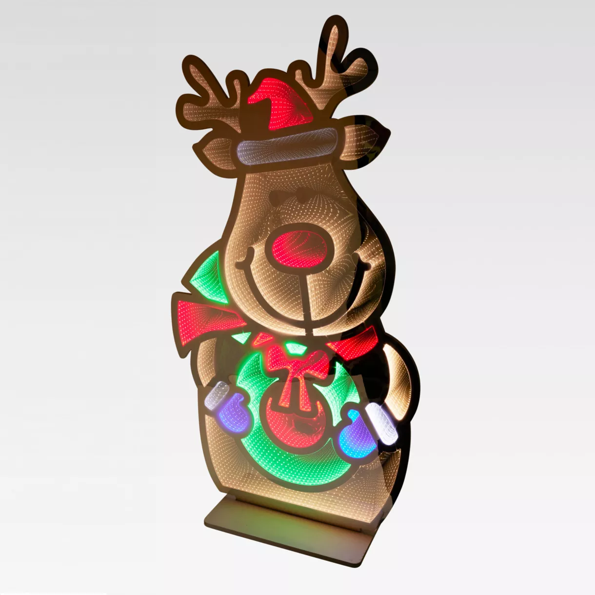 SILHOUETTE LUM REINDEER INFINITY MIRROR LED