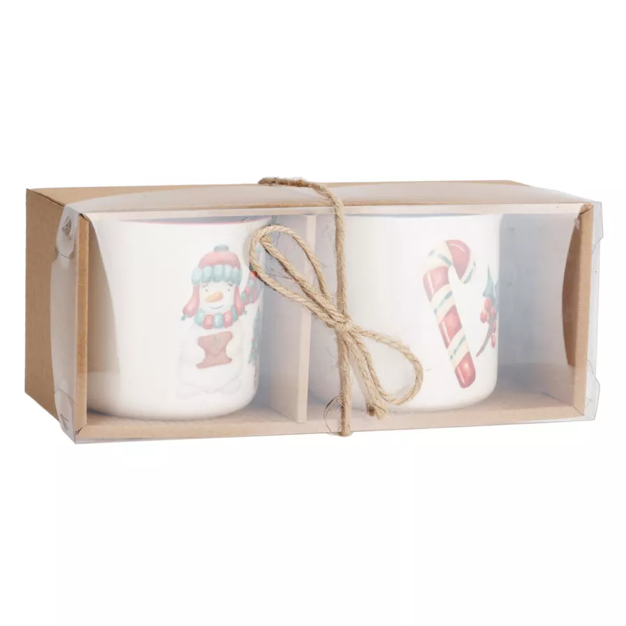 SET DE 2 MUG/2 PCS NEW BONE 320ML NOEL