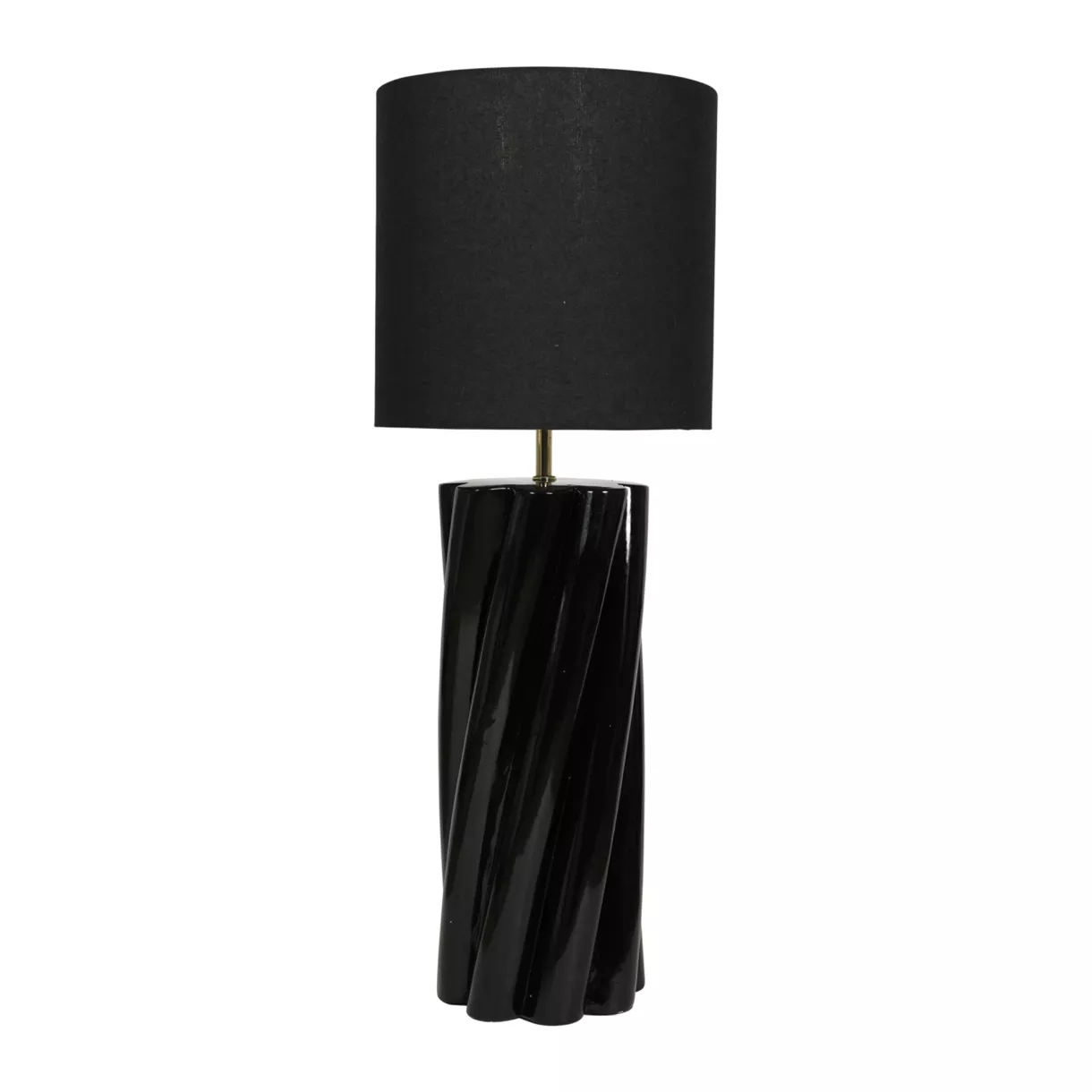 Lampe TorsadŽe CŽramique 'Twist' Noire XL Dim : D38xH104cm