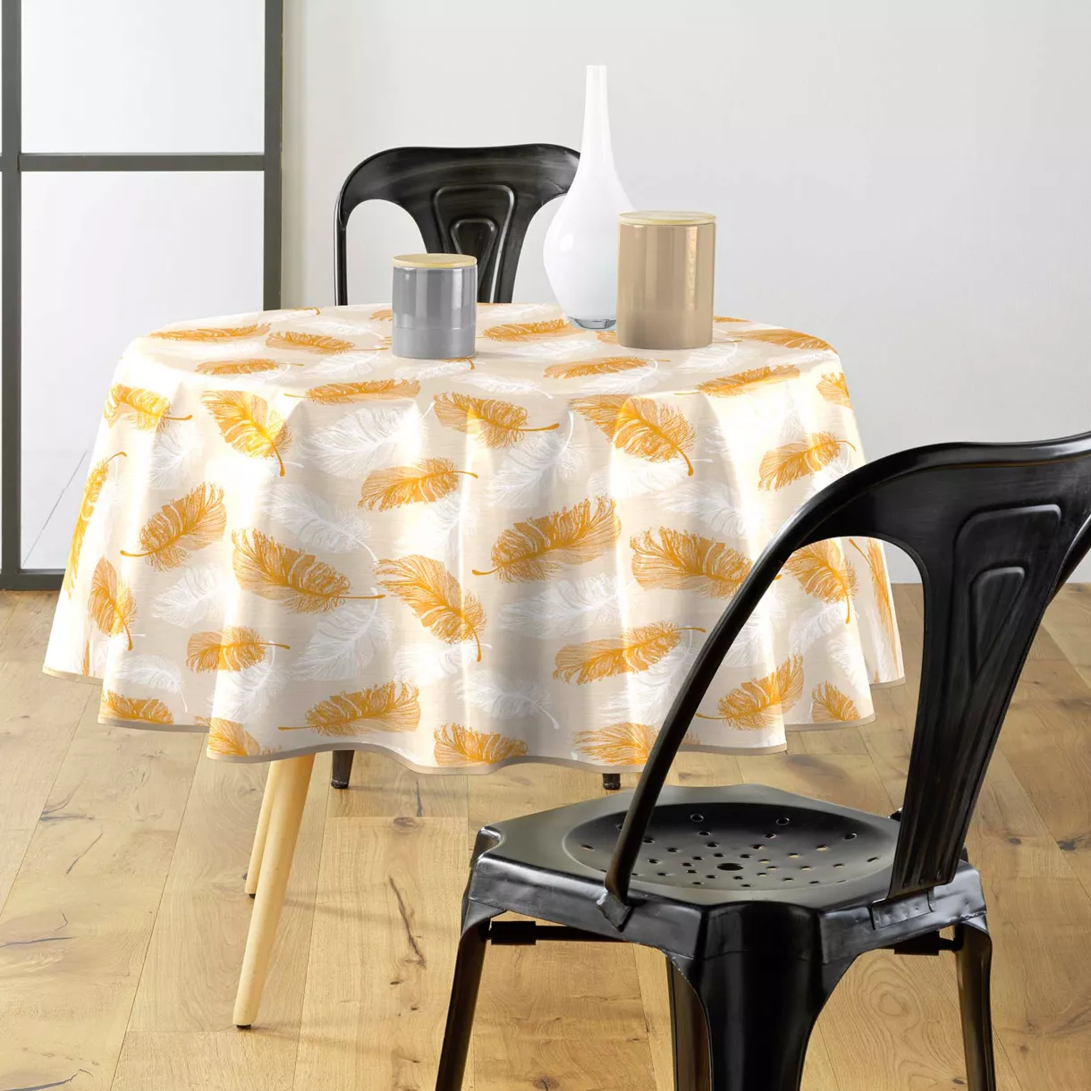Nappe Ronde (¯ 160 cm) Sarina, PVC Textilia Paillettes