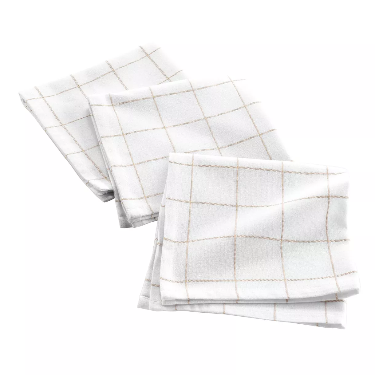 3 Serviettes de Table (40 x 40 cm) Axel, Coton &  Polyester TissŽ