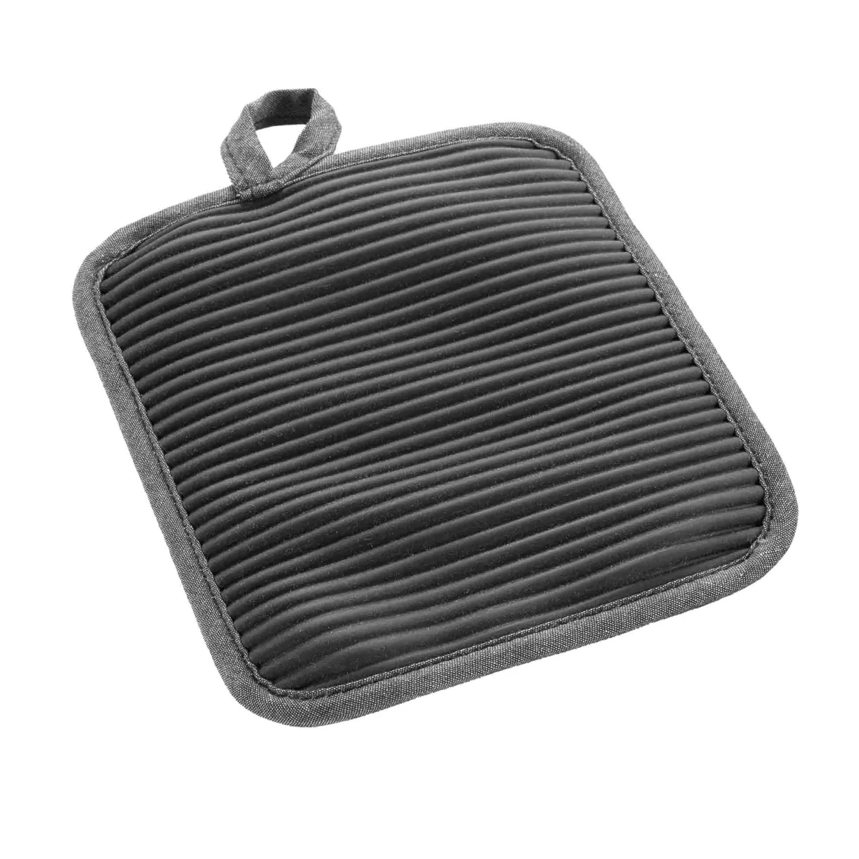 Manique avec Poche (18,5 x 18,5) Adam Anthracite, Chambray et Silicone