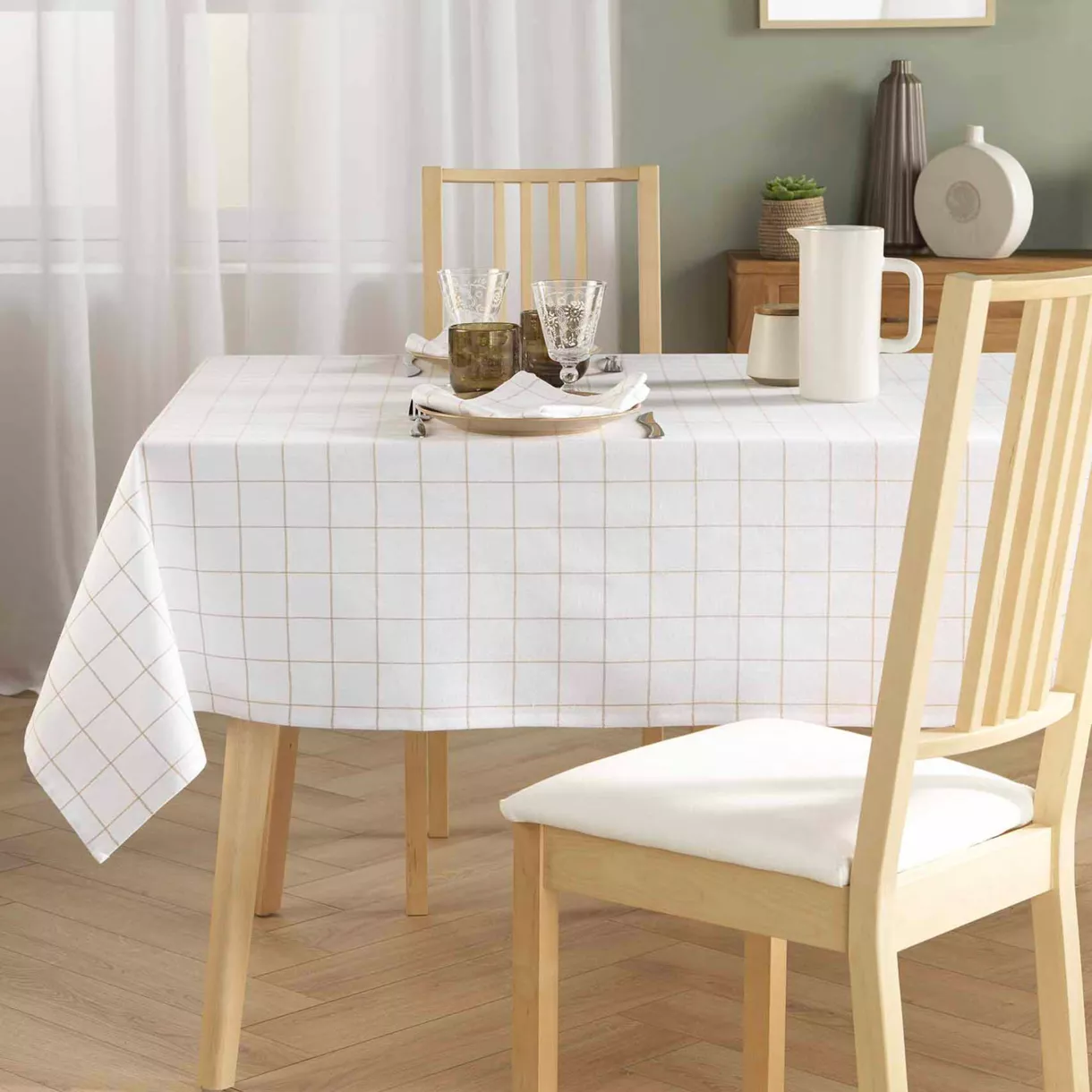 Nappe Rectangle (140 x 240 cm) Axel, Coton & Polyester TissŽ