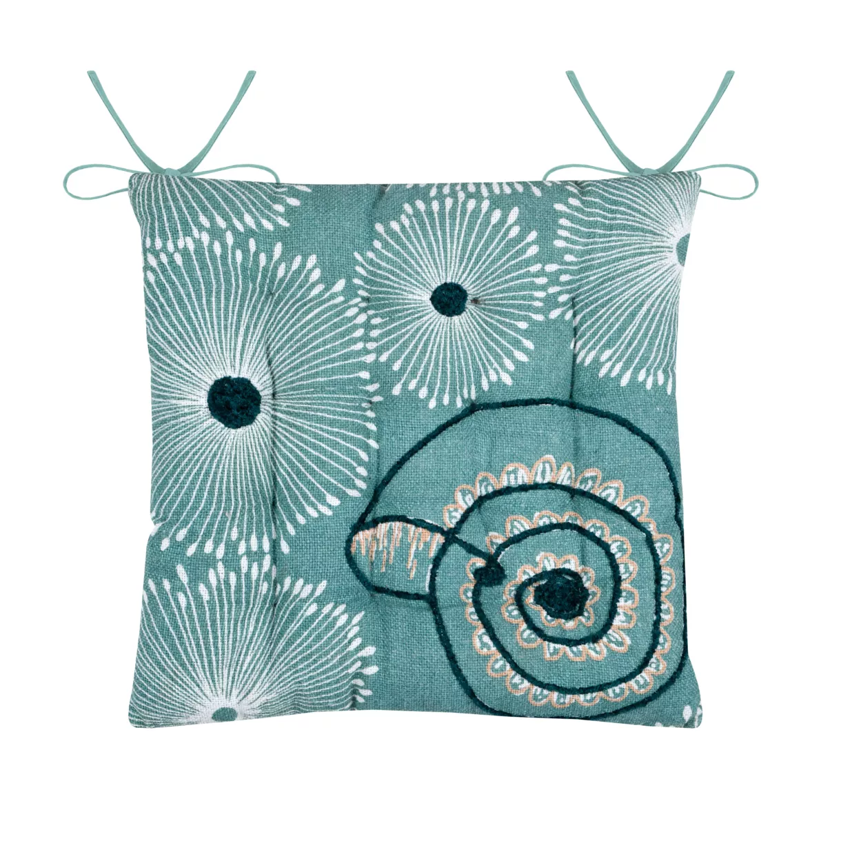 GALETTE DE CHAISE 16TS BARBADE CELADON 38X38