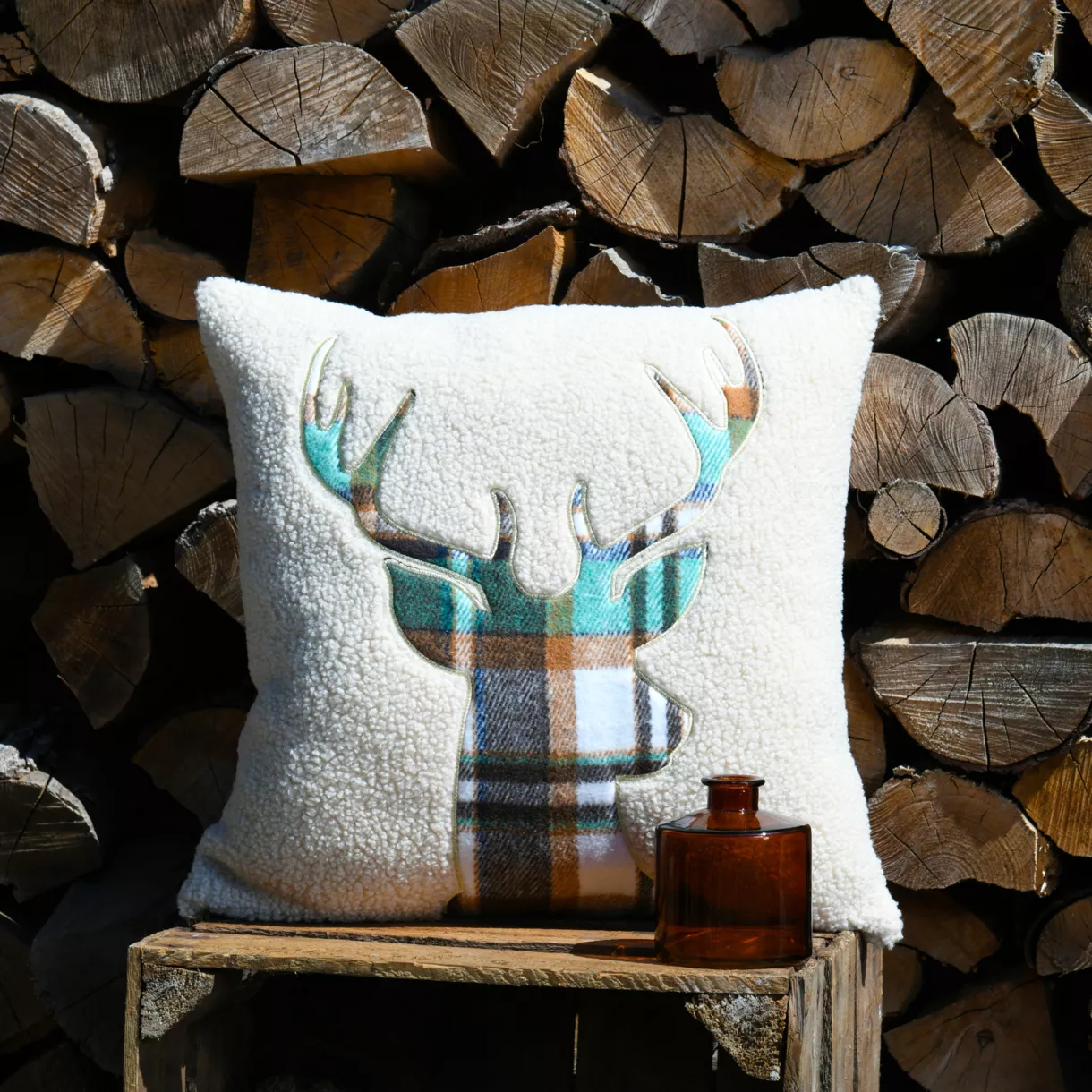 COUSSIN WILDFOREST VERT 45X45