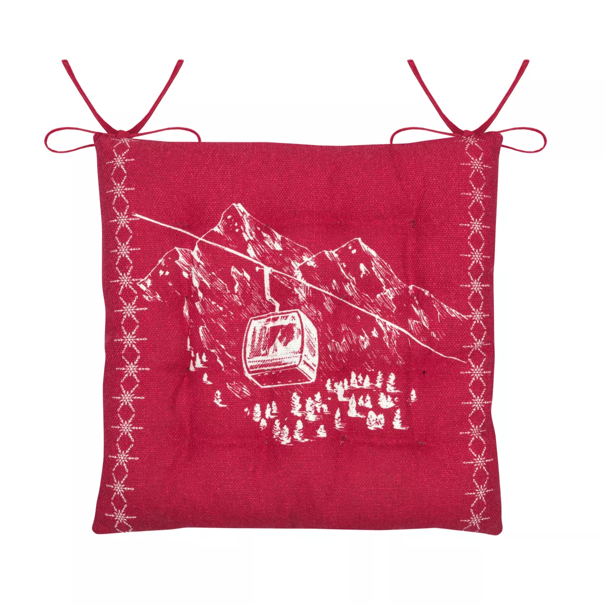 GALETTE DE CHAISE VILLARD ROUGE 38X38
