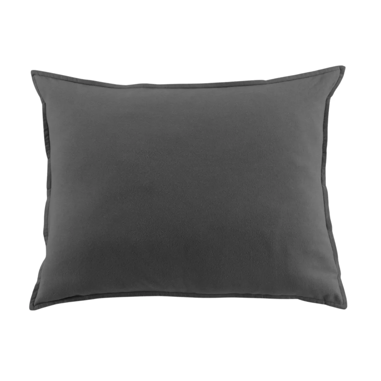 marque eminza - Taie d'oreiller 50 x 70 cm Flanelle unie NINA Unie Gris anthracite