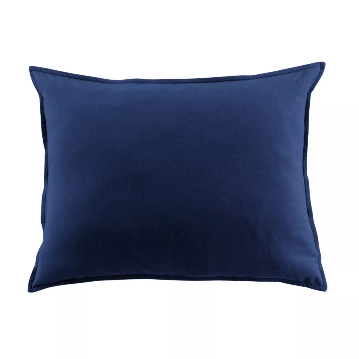 marque eminza - Taie d'oreiller 50 x 70 cm Flanelle unie NINA Unie Bleu nuit
