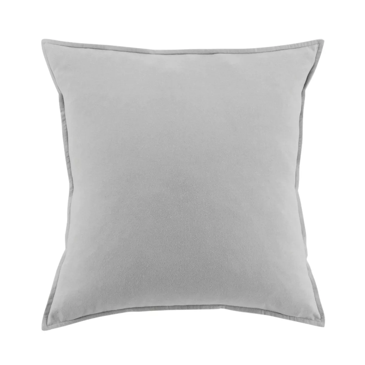 marque eminza - Taie d'oreiller 80 x 80 cm Flanelle unie NINA Unie Gris clair