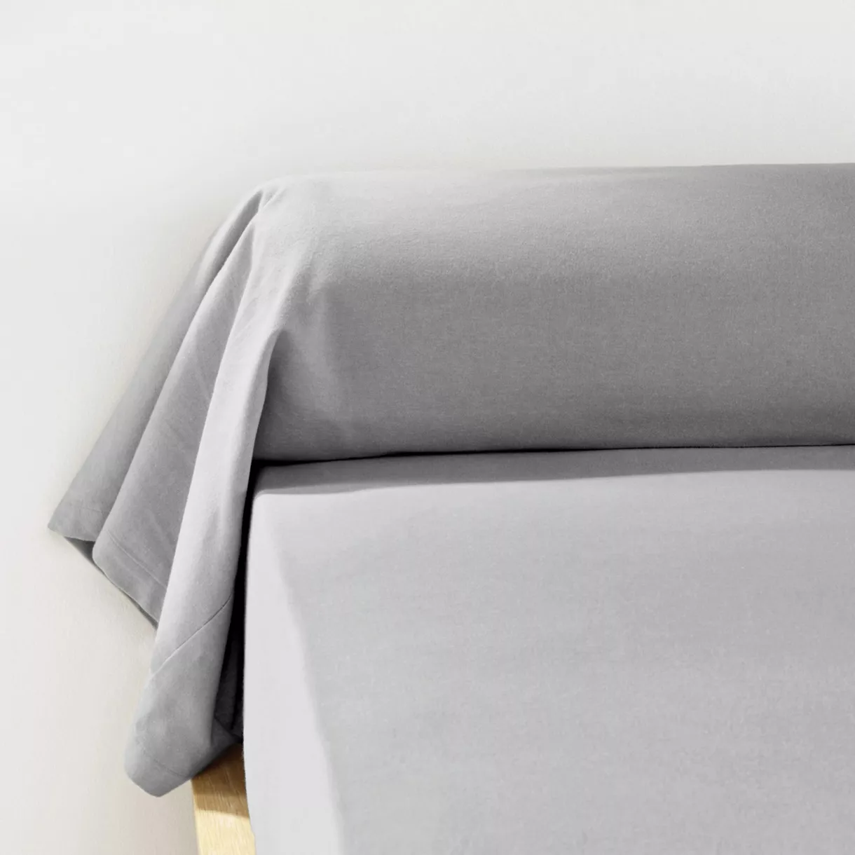 marque eminza - Taie de traversin ¯ diamètre environ 27 x longueur 185 cm Flanelle unie NINA Unie Gris clair