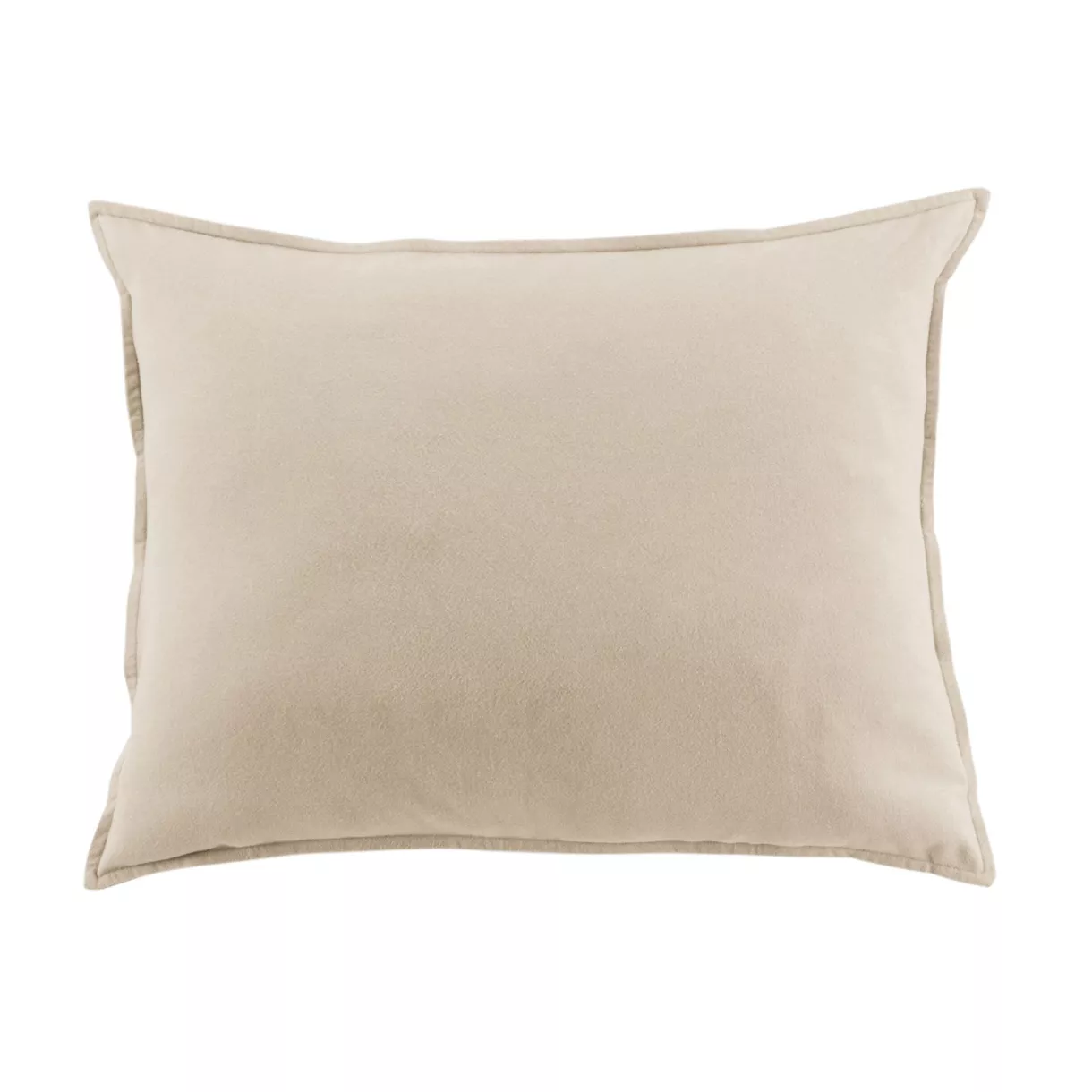 Taie d'oreiller rectangulaire flanelle de coton (50 x 70 cm) Nina Beige