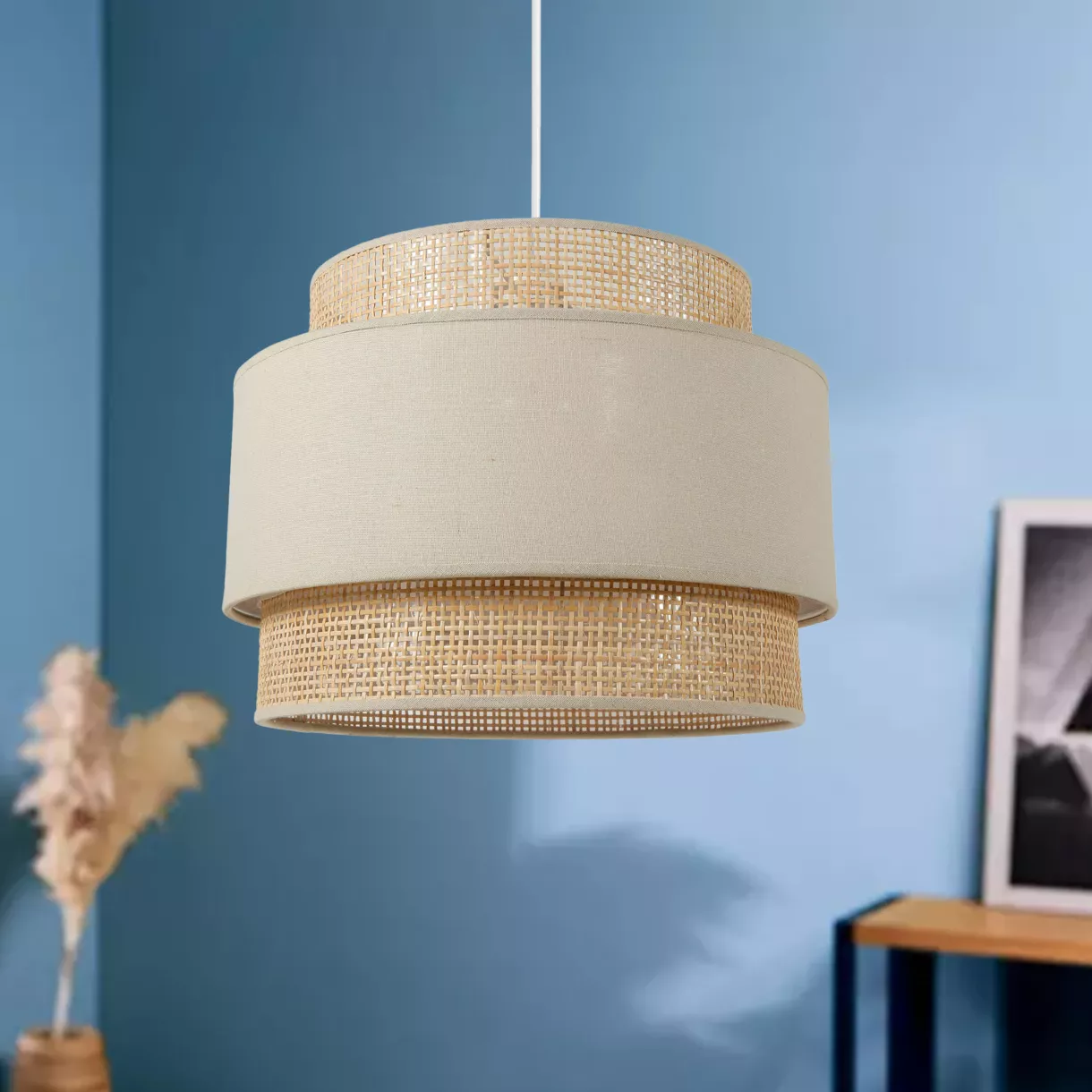 Suspension 3 abats-jour Gigogne Beige 1