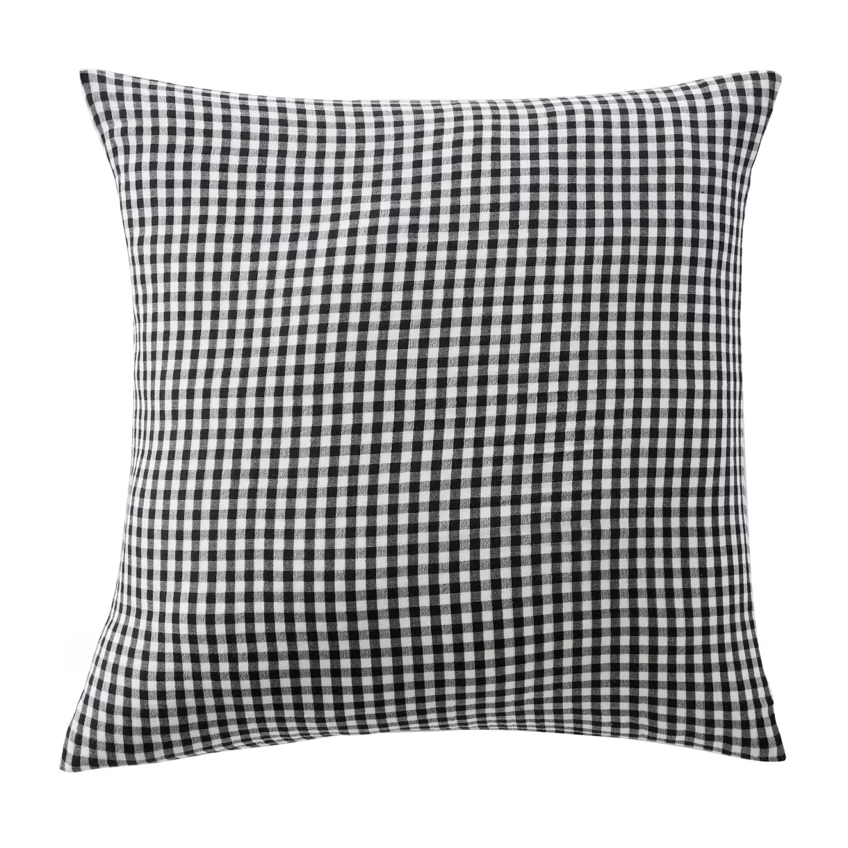Funda de almohada cuadrada en gasa de algodón (60 x 60 cm) Vickie Negro