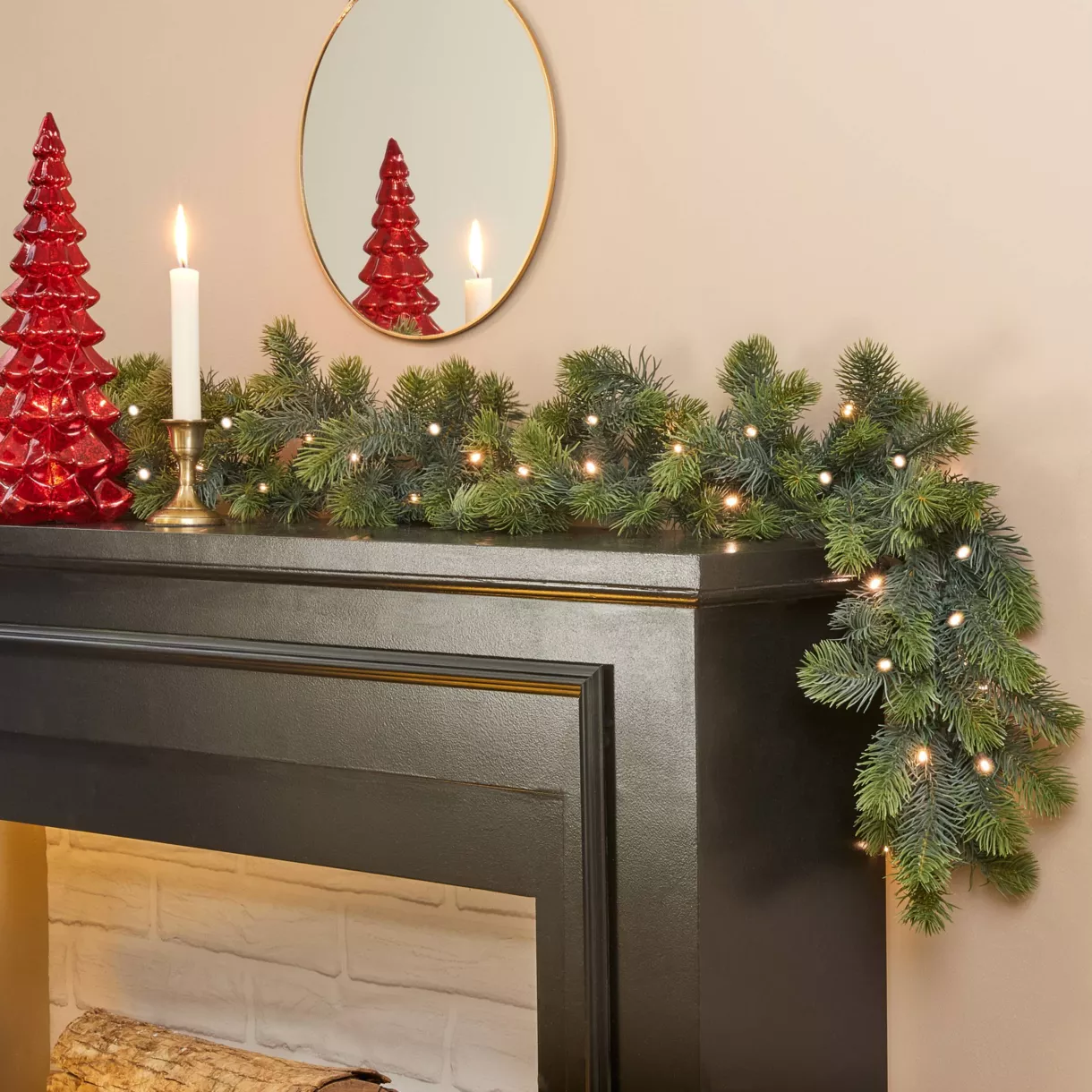 Ghirlanda abete luminosa Winnipeg Bianco caldo 1