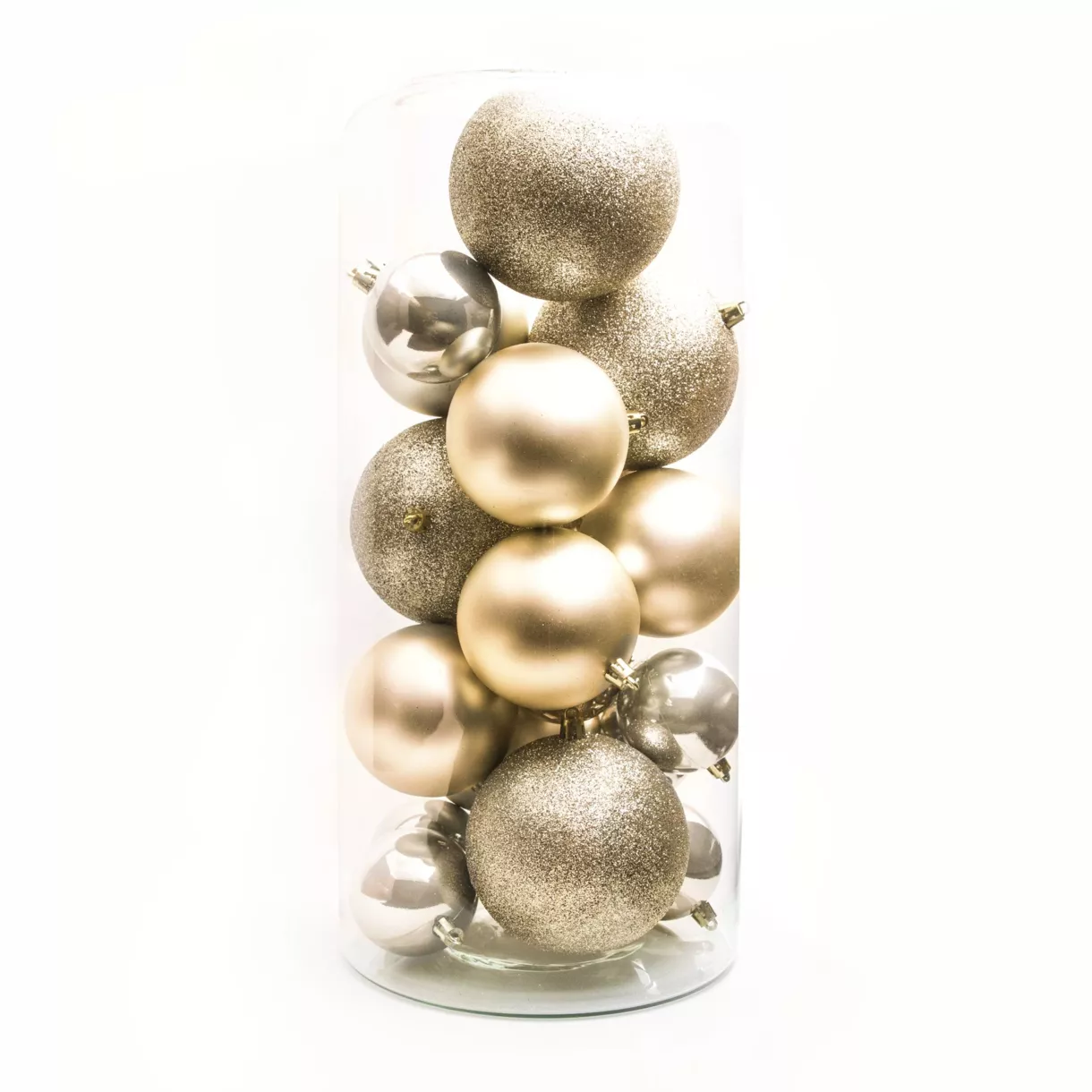 20er Set Weihnachtskugeln New Alpine Mix Perlweiß 1