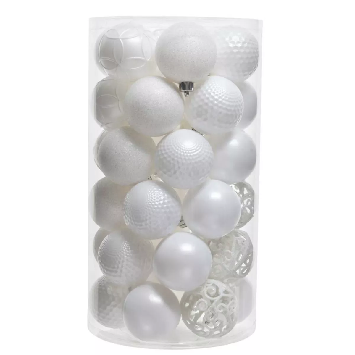 Confezione di 37 palline di Natale (D60 mm) Alpine mix Bianco 1