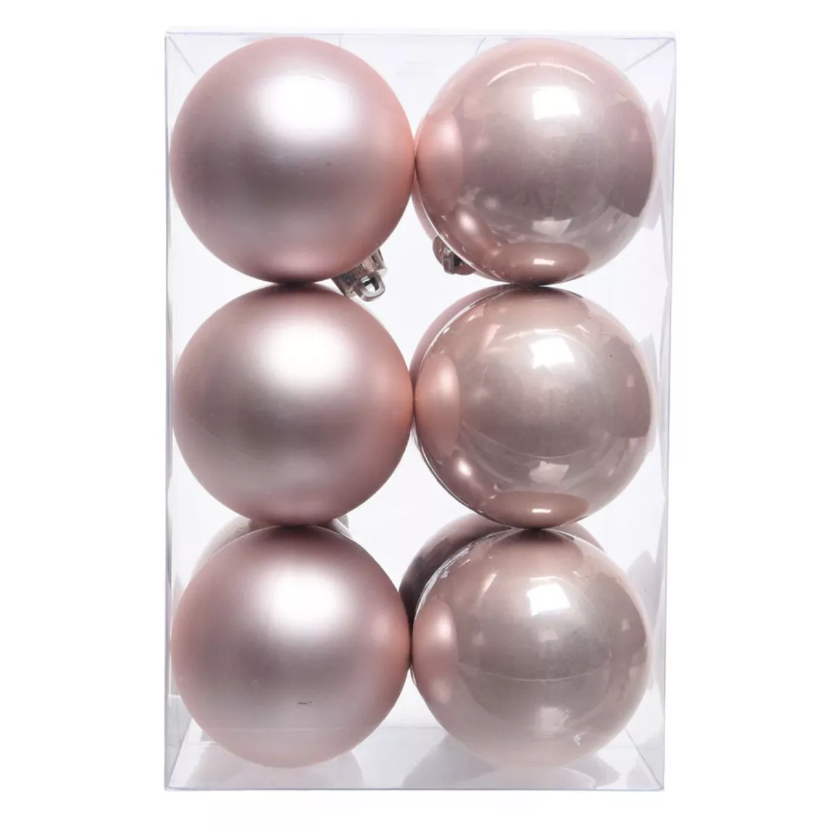 Lot de 12 boules de Noël (D60 mm) Alpine Rose poudré 1