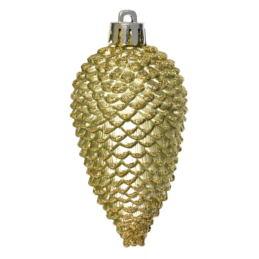 Lot de 6 pommes de pin à suspendre Alpine Thé vert