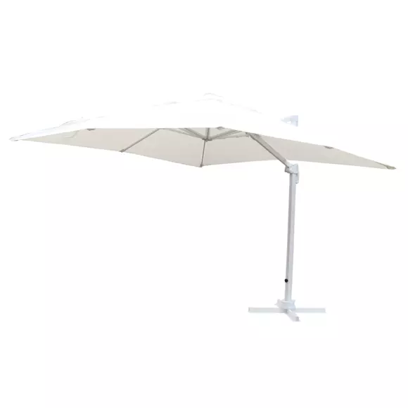 Parasol Déporté Bahia carré (L3 x l3 m) - Blanc 2