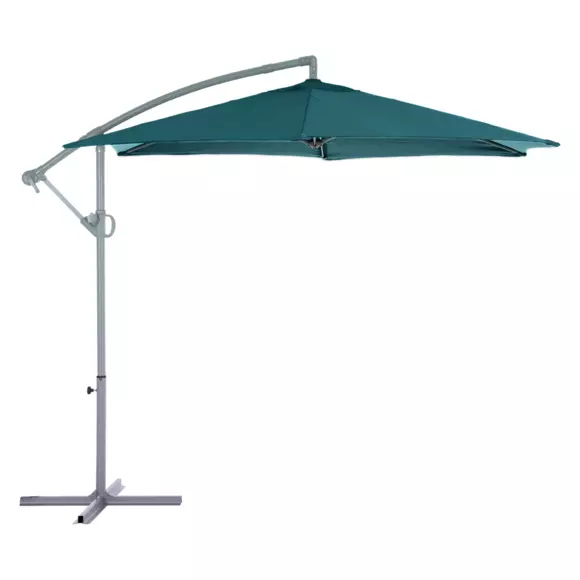 Parasol déporté carré Janeiro (L 2,5 x l 2,5 m) - Bleu canard 2