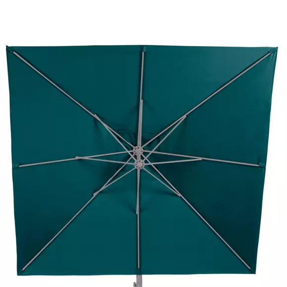 Parasol déporté carré Janeiro (L 2,5 x l 2,5 m) - Bleu canard 3