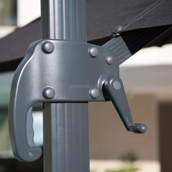 Parasol Déporté Bahia carré (L3 x l3 m) - Anthracite 2