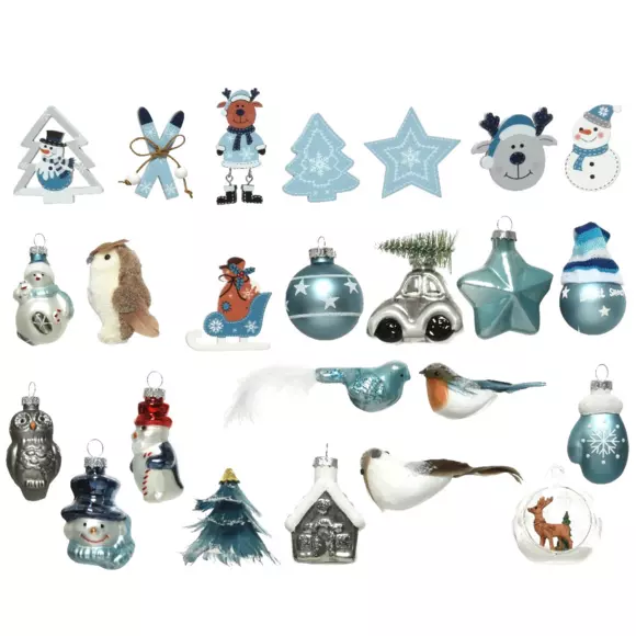 Adventskalender inclusief decoraties  Blauw 2
