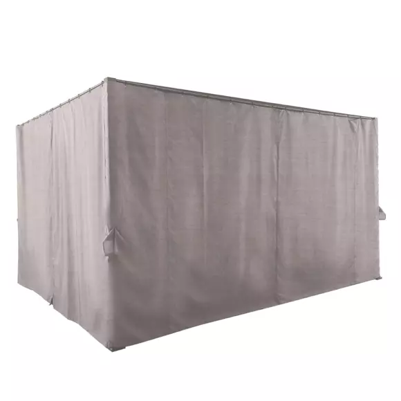 Lote de 4 cortinas para toldo Palmeira (3 x 4 m) - Avellana 2