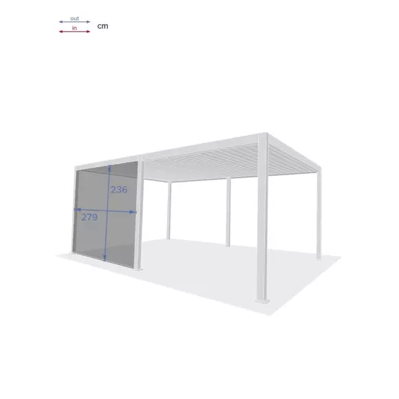 Toldo para pérgola Evora GM (6 x 3,6 m) - Pizarra 3