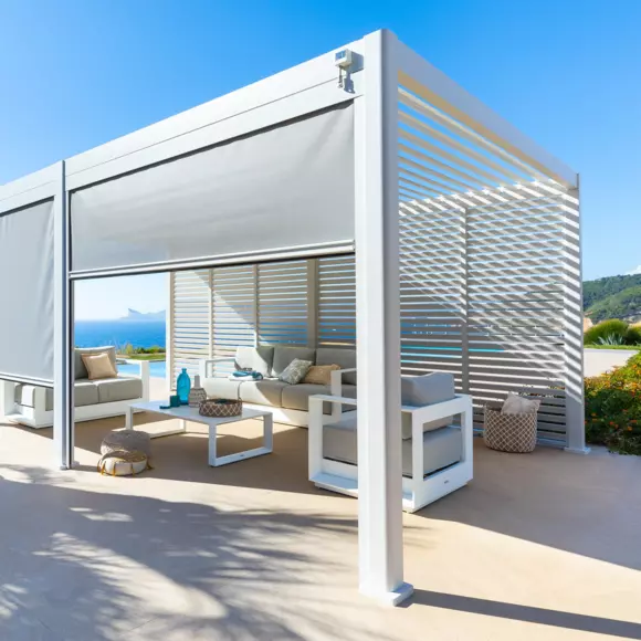 Persiana para pérgola Evora GM (6 x 3,6 m) - Blanca 2